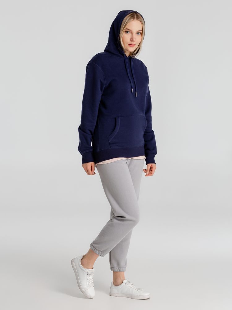 Толстовка с капюшоном унисекс King, темно-синяя / Миниатюра WWW (1000)