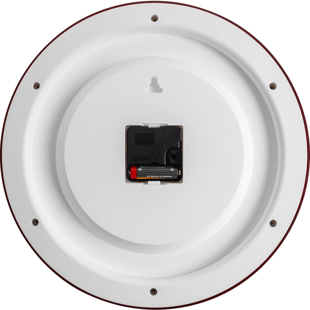 Часы настенные Flat Circle, бордовые / Миниатюра WWW (1000)