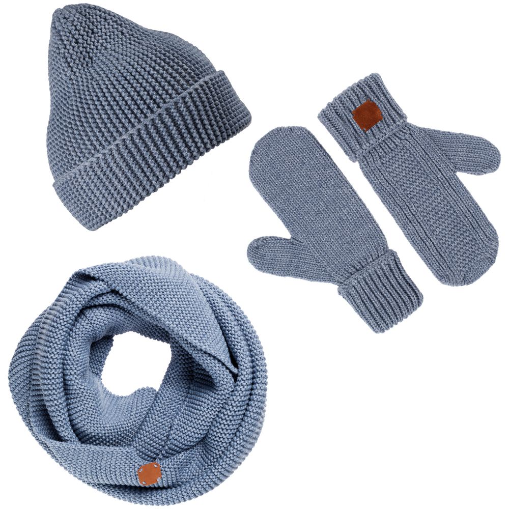 Варежки Brugge, голубой меланж / Миниатюра WWW (1000)