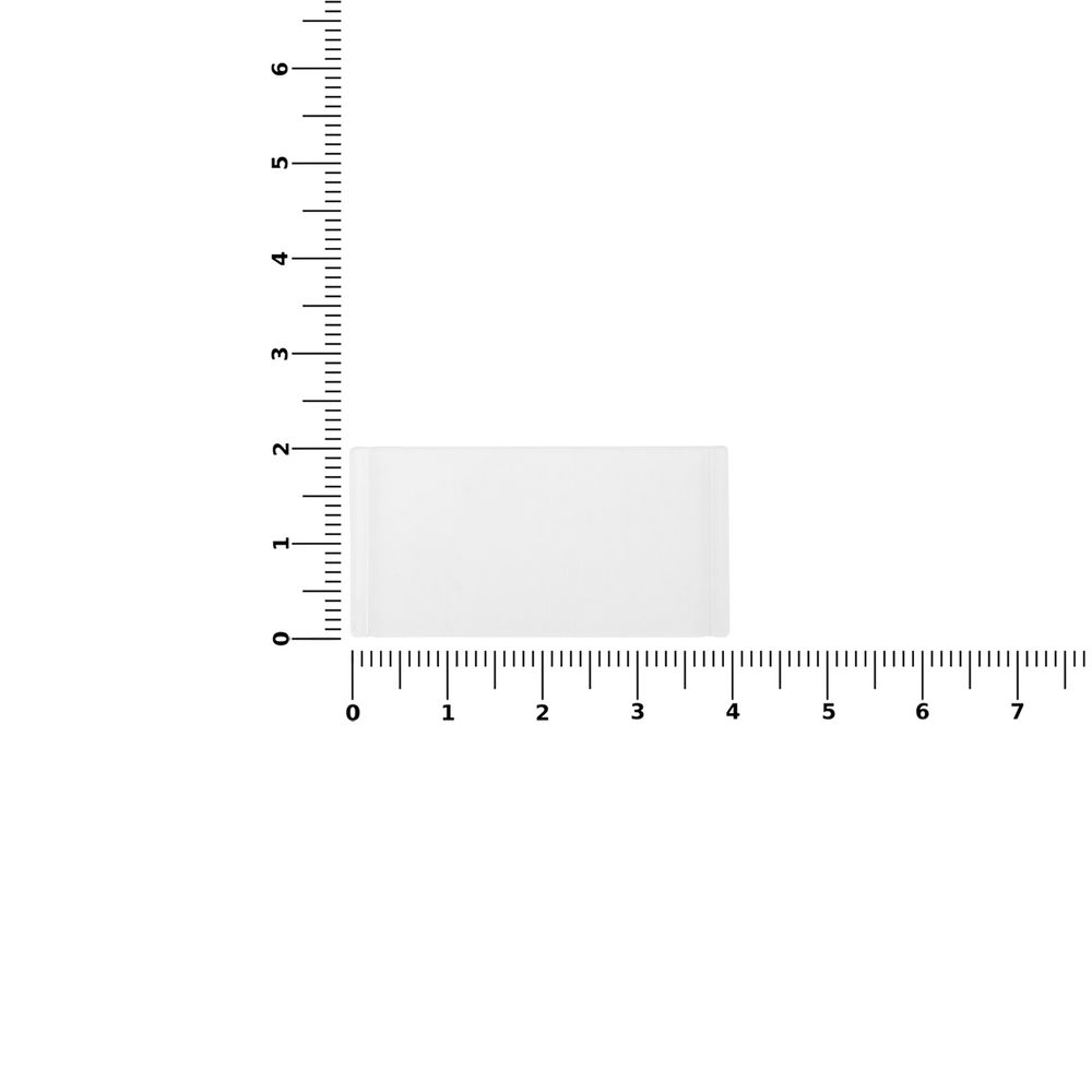 Лейбл из ПВХ Dzeta, S, прозрачный / Миниатюра WWW (1000)