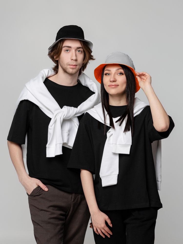 Панама Summer двусторонняя, черная с серым / Миниатюра WWW (1000)