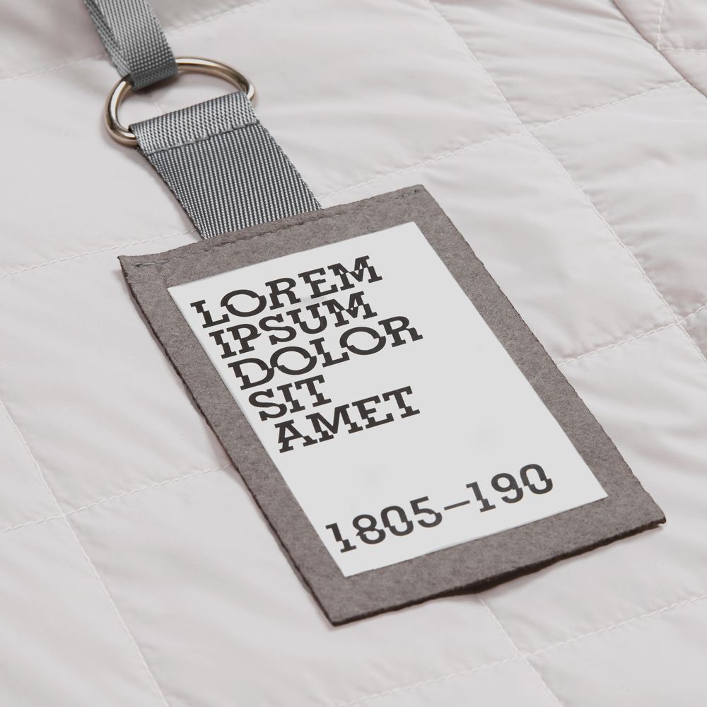 Шеврон из фетра Felt M, серый / Миниатюра нанесения (1000)