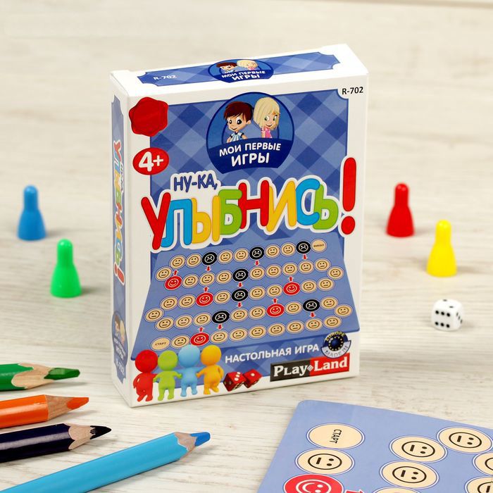 Настольная игра «Мои первые игры. Ну-ка, улыбнись!» / Миниатюра WWW (1000)