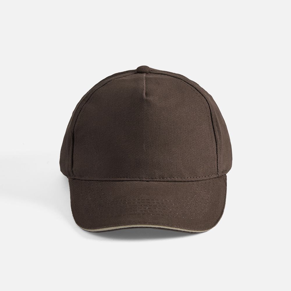 Бейсболка Long Beach, коричневая с бежевым / Миниатюра WWW (1000)