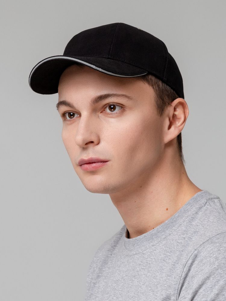 Бейсболка Hard Work Black со светоотражающим элементом / Миниатюра WWW (1000)