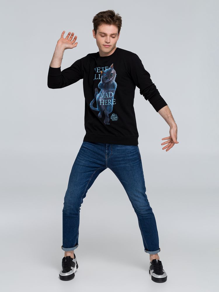 Свитшот We're All Mad Here, черный / Миниатюра WWW (1000)