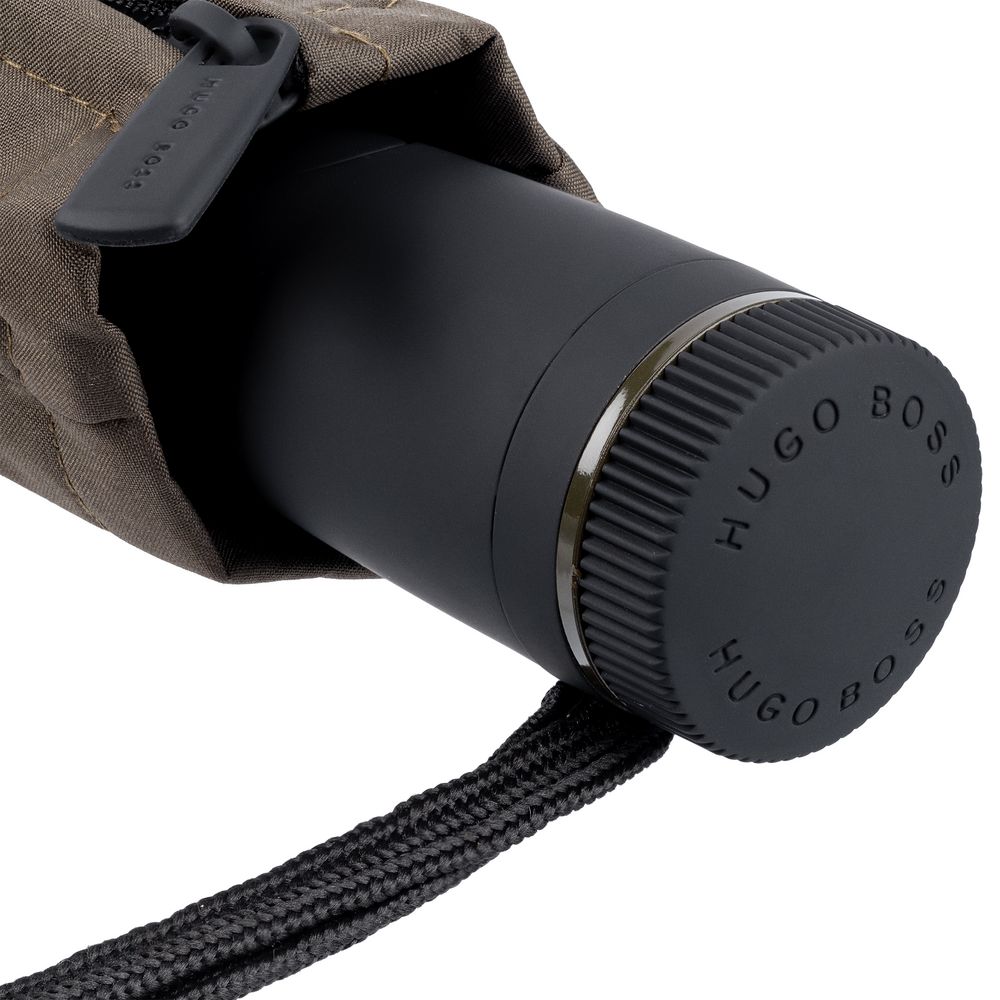 Зонт складной Gear, темно-зеленый (хаки) с черным / Миниатюра WWW (1000)