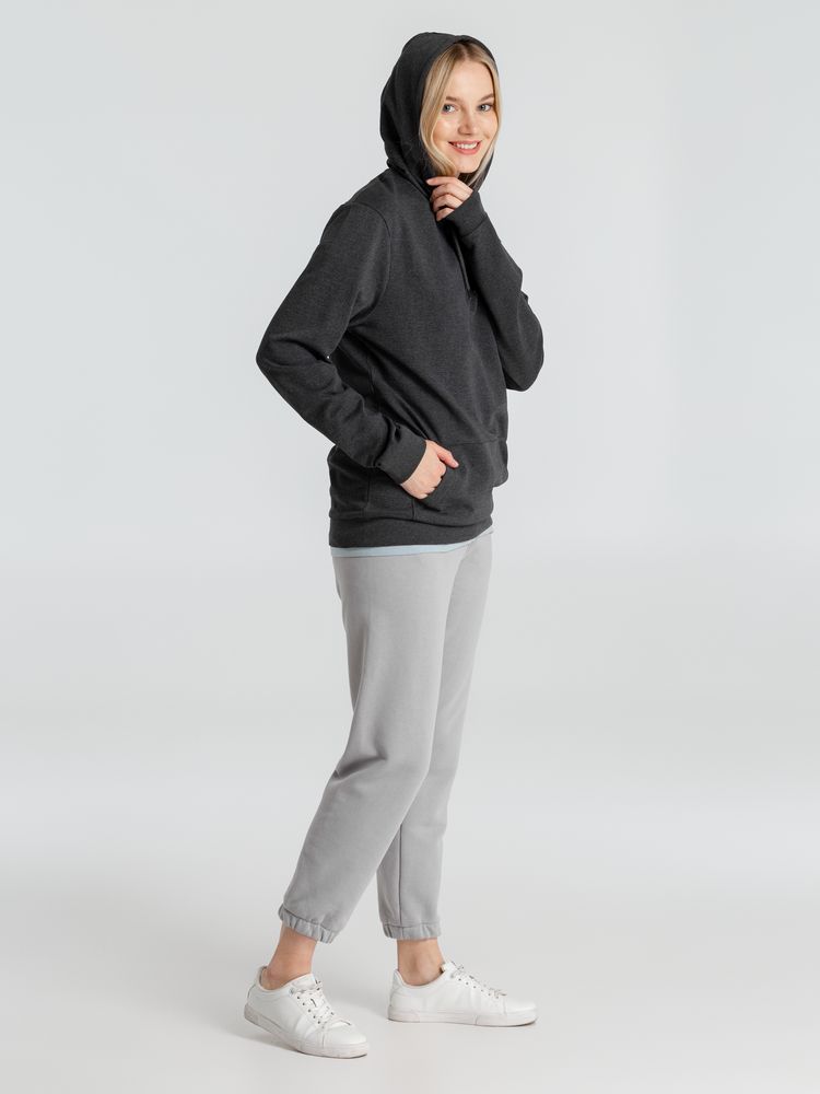 Толстовка с капюшоном унисекс Hoodie, серый меланж (антрацит) / Миниатюра WWW (1000)