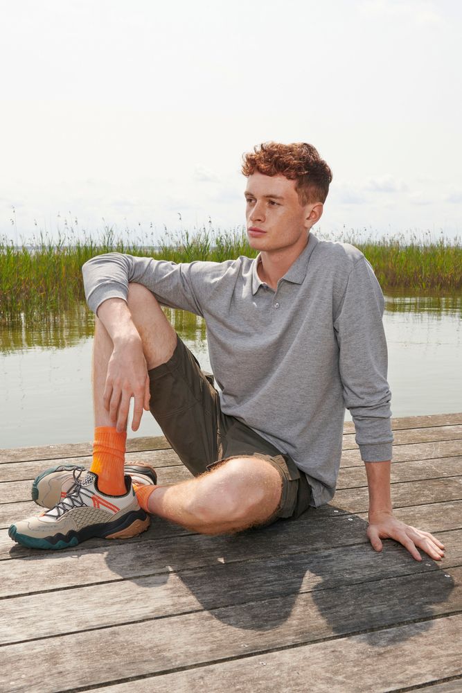 Рубашка поло унисекс с длинным рукавом Planet LSL, темно-зеленая / Миниатюра WWW (1000)