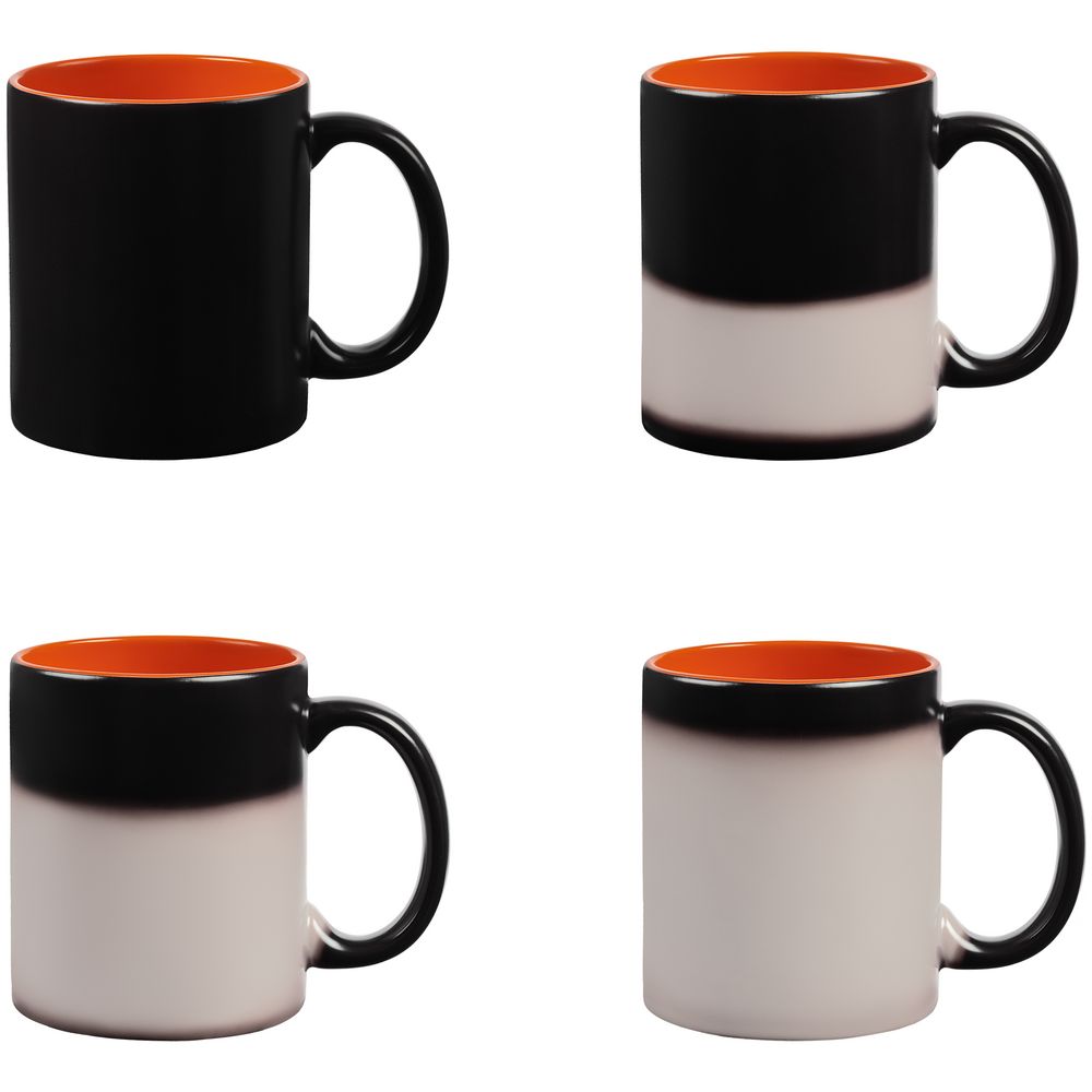 Кружка-хамелеон On Display, матовая, оранжево-черная / Миниатюра WWW (1000)