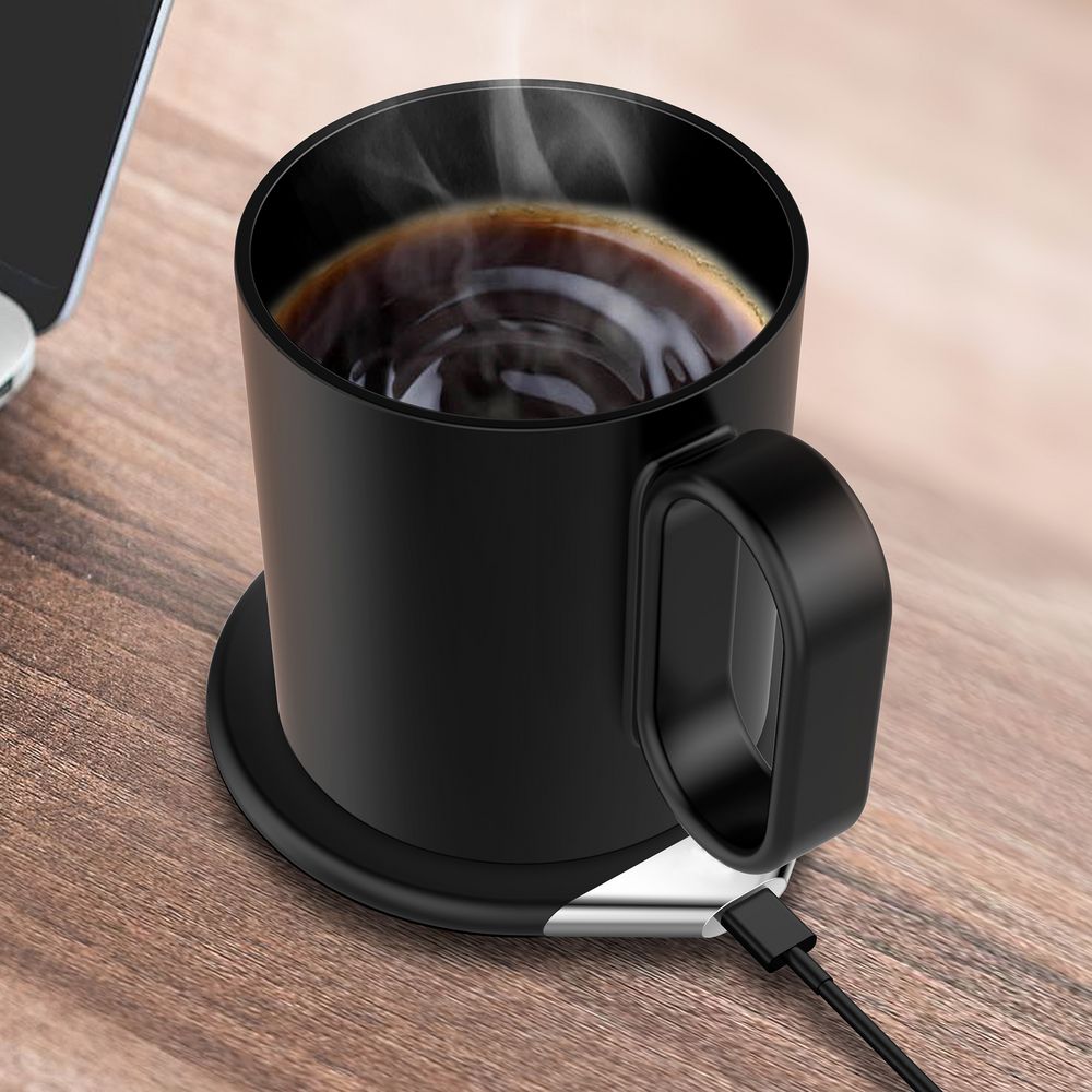 Кружка с подогревом и беспроводной зарядкой dualBase, черная / Миниатюра WWW (1000)