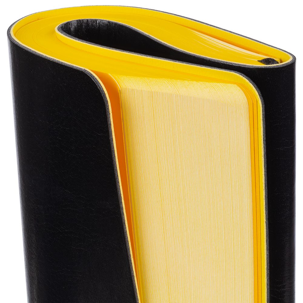 Ежедневник Slip, недатированный, черный с желтым / Миниатюра WWW (1000)