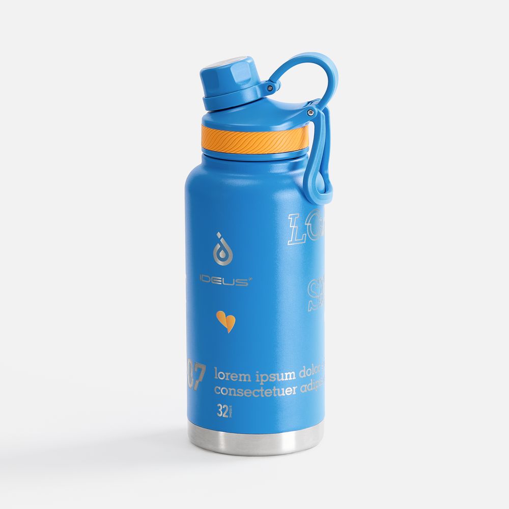 Термобутылка Fujisan XL, синяя / Миниатюра нанесения (1000)