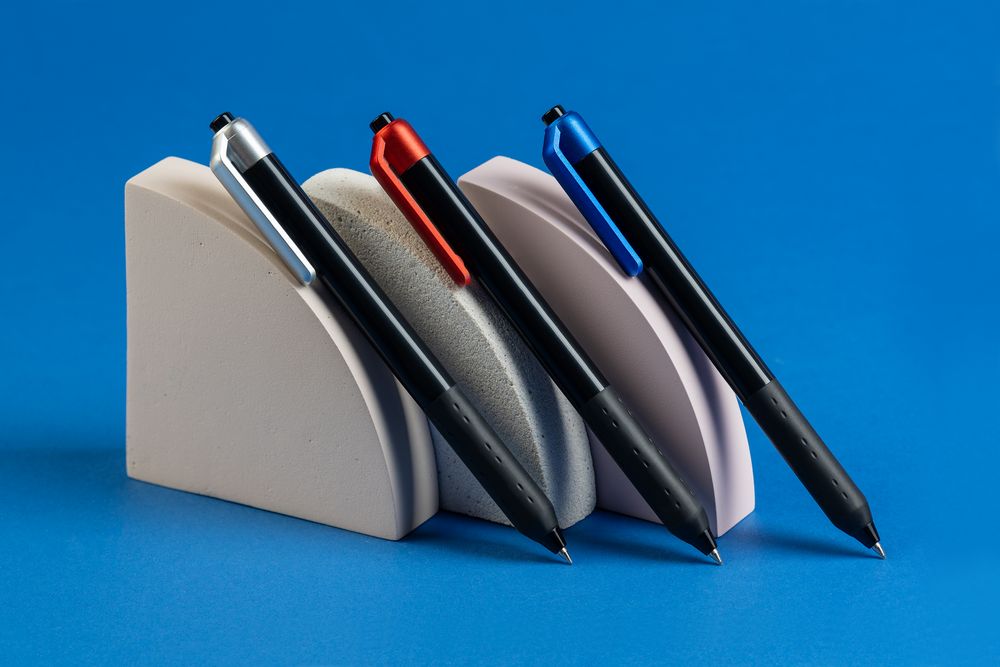 Ручка шариковая Fluent, синий металлик / Миниатюра WWW (1000)