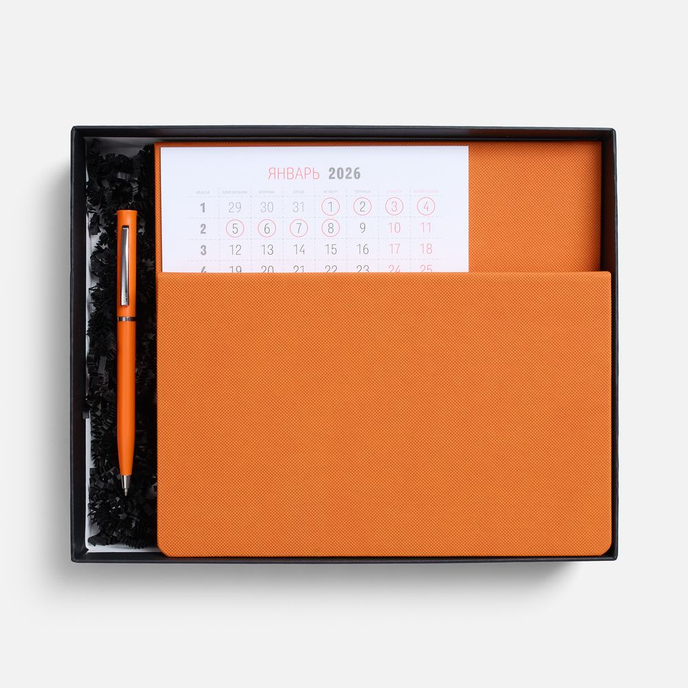 Набор Grade с календарем, оранжевый / Миниатюра WWW (1000)