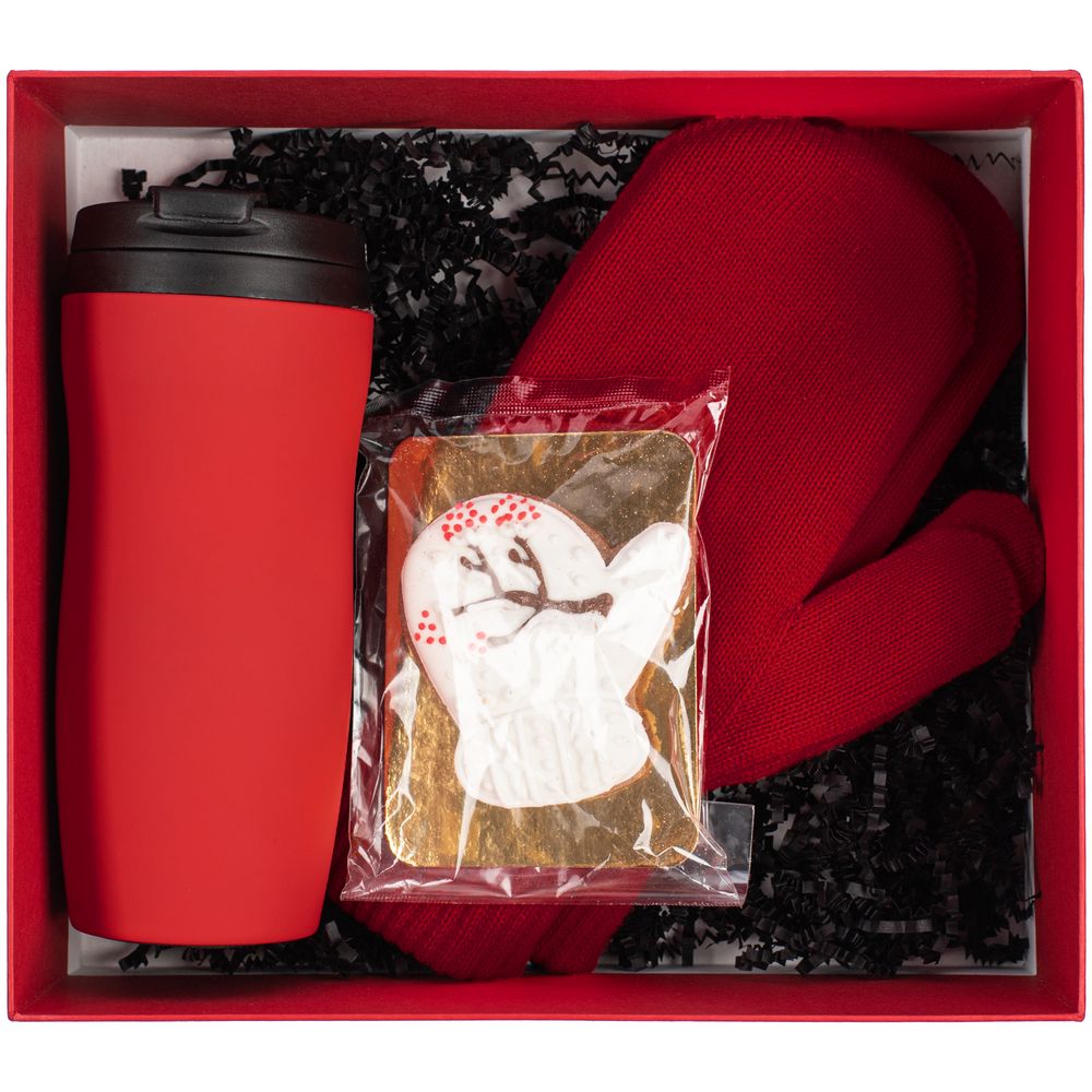 Набор «Зима в ладошке», черный с красным / Миниатюра WWW (1000)