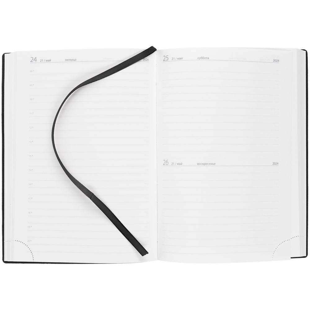 Ежедневник Time, датированный, черный / Миниатюра WWW (1000)