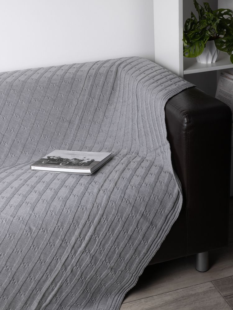 Плед Trenza, светло-серый / Миниатюра WWW (1000)