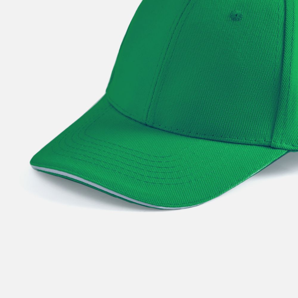 Бейсболка Buffalo, ярко-зеленая с белым / Миниатюра WWW (1000)