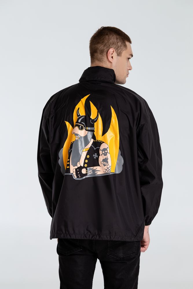 Ветровка «Живите двухколесно», ver. 2, черная / Миниатюра WWW (1000)