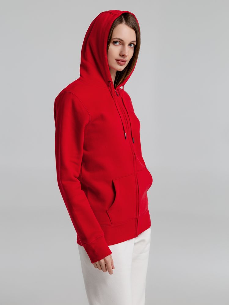 Толстовка с капюшоном на молнии унисекс King, красная / Миниатюра WWW (1000)