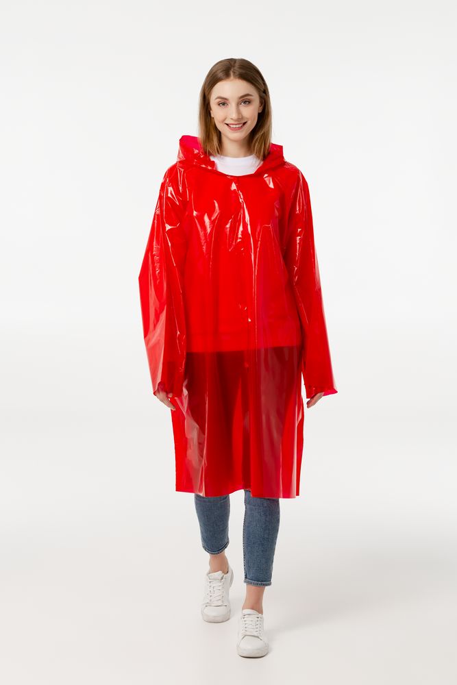 Дождевик-плащ CloudTime, красный / Миниатюра WWW (1000)