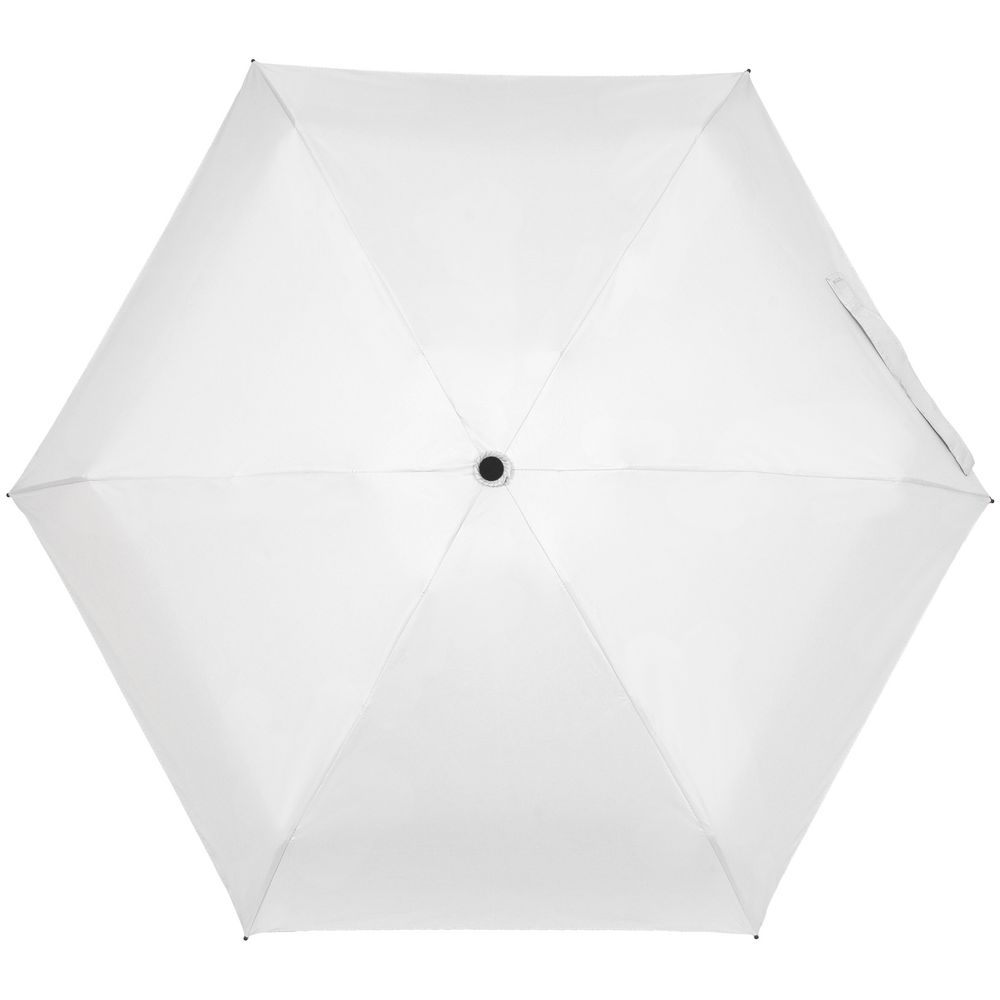 Складной зонт Cameo, механический, белый с белой ручкой / Миниатюра WWW (1000)