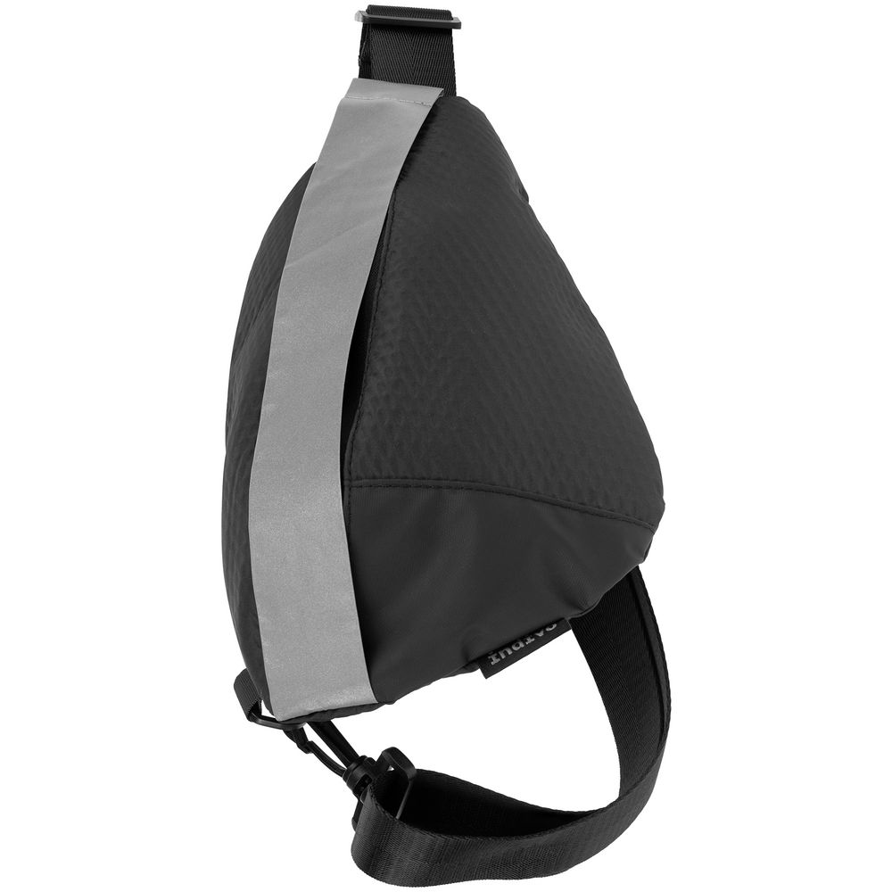 Сумка кросс-боди tagBag со светоотражающим элементом, черная / Миниатюра WWW (1000)