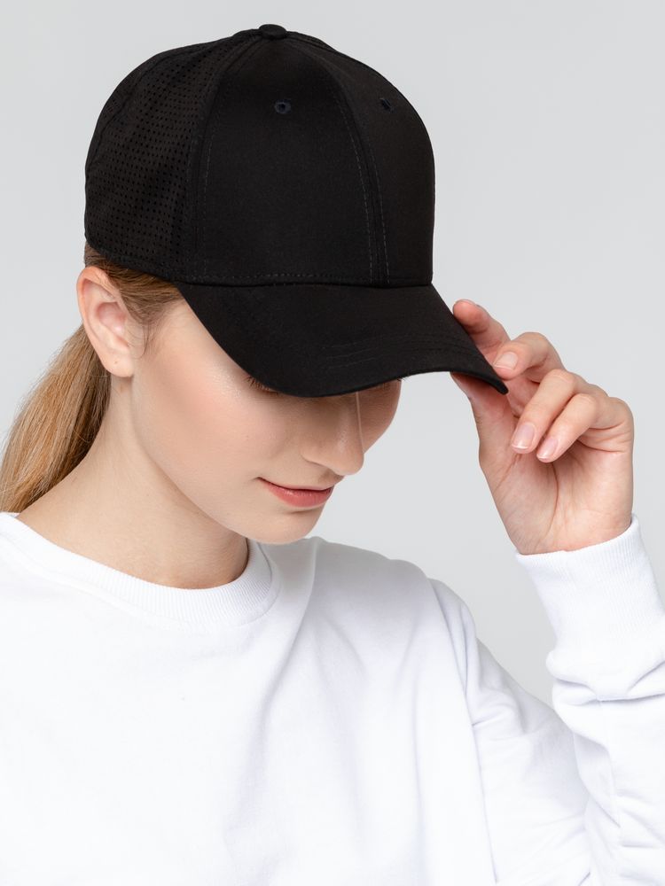 Бейсболка Mistral, черная / Миниатюра WWW (1000)