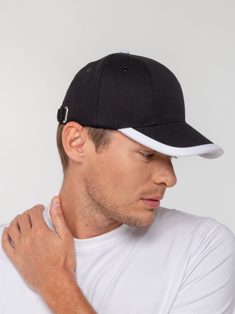 Бейсболка Honor, черная с белым кантом / Миниатюра WWW (1000)