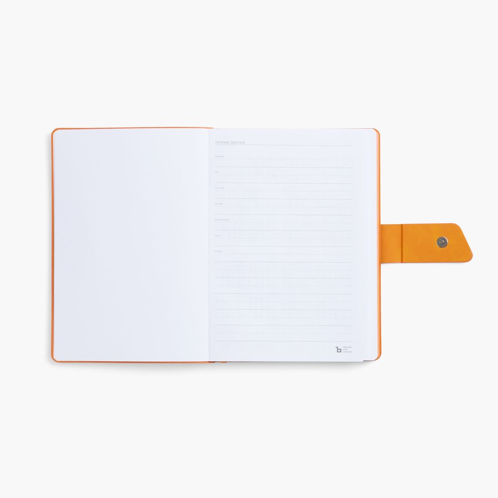 Ежедневник Boom, недатированный, черный с оранжевым / Миниатюра WWW (1000)