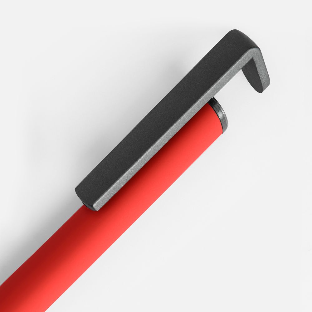 Ручка шариковая Standic с подставкой для телефона, красная / Миниатюра WWW (1000)