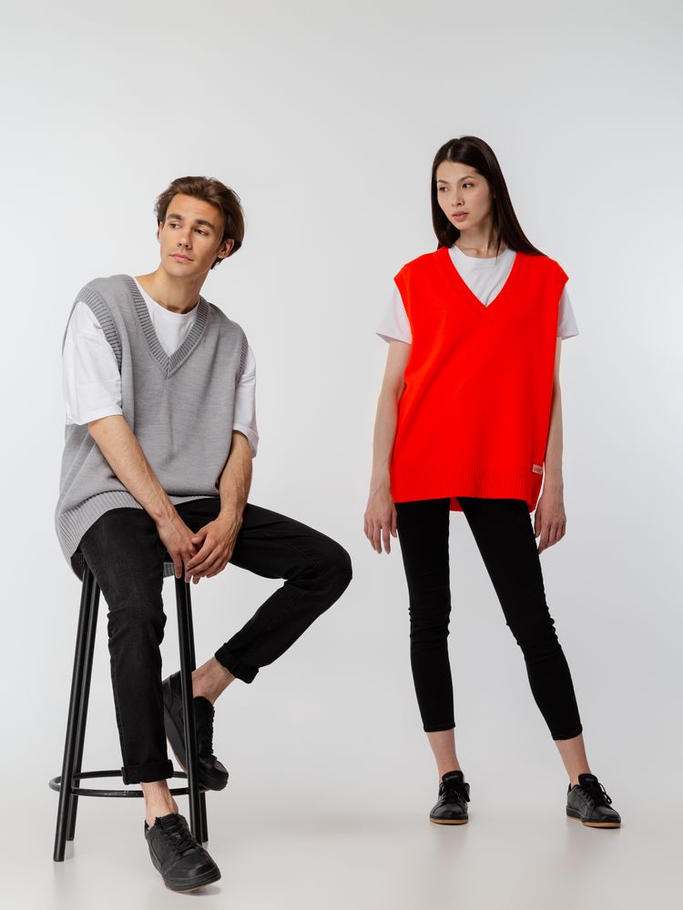 Жилет оверсайз унисекс Tad, светло-серый / Миниатюра WWW (1000)