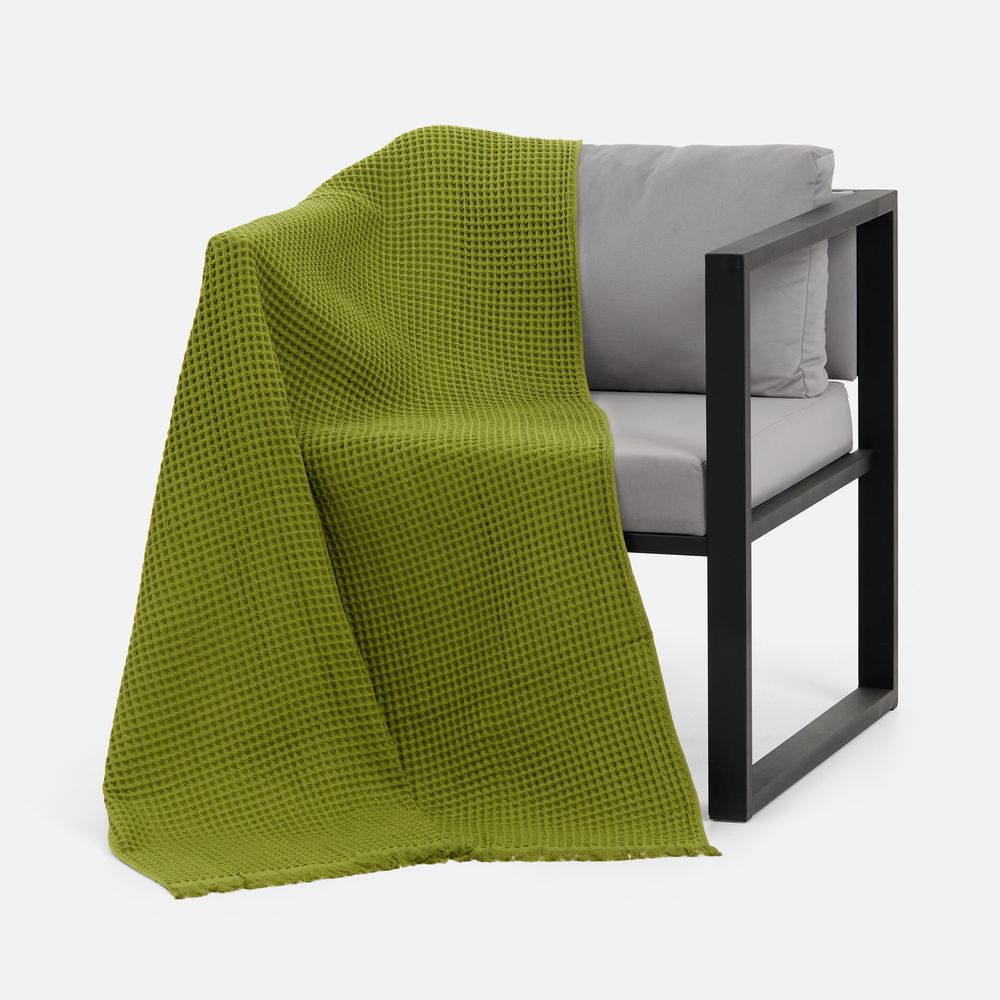 Плед вафельный Elenglect, зеленый / Миниатюра WWW (1000)