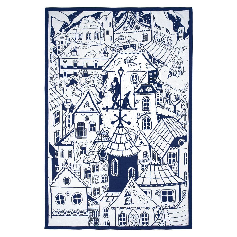 Плед на заказ Tricksy Net, 2 цвета, М, полушерсть / Миниатюра WWW (1000)