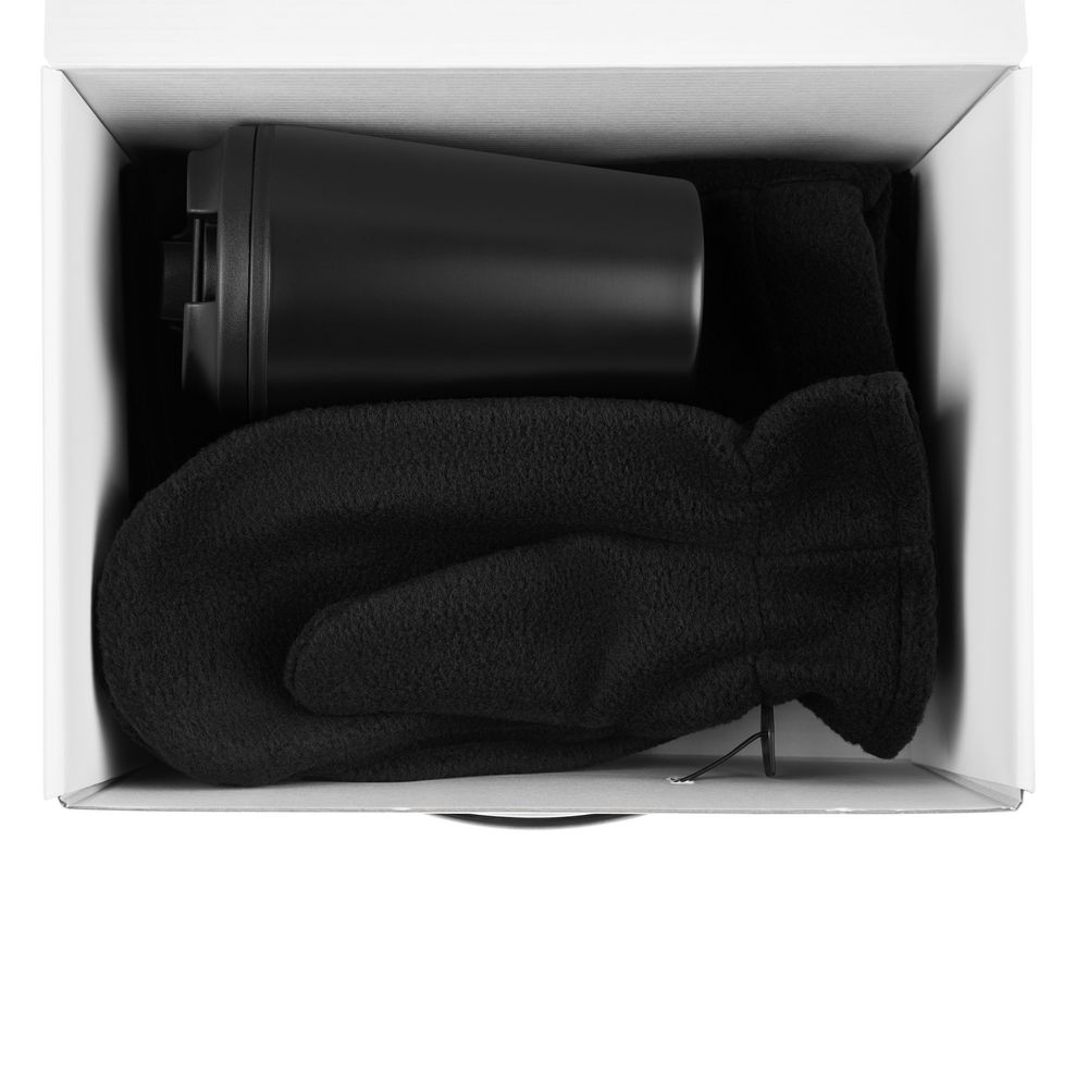 Набор Fleecy с термостаканом, черный / Миниатюра WWW (1000)