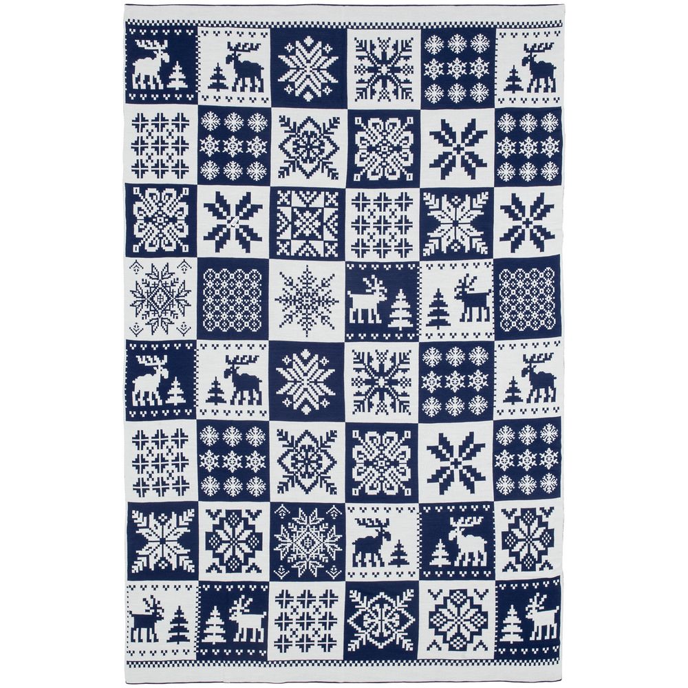 Плед Norse, синий с белым / Миниатюра WWW (1000)