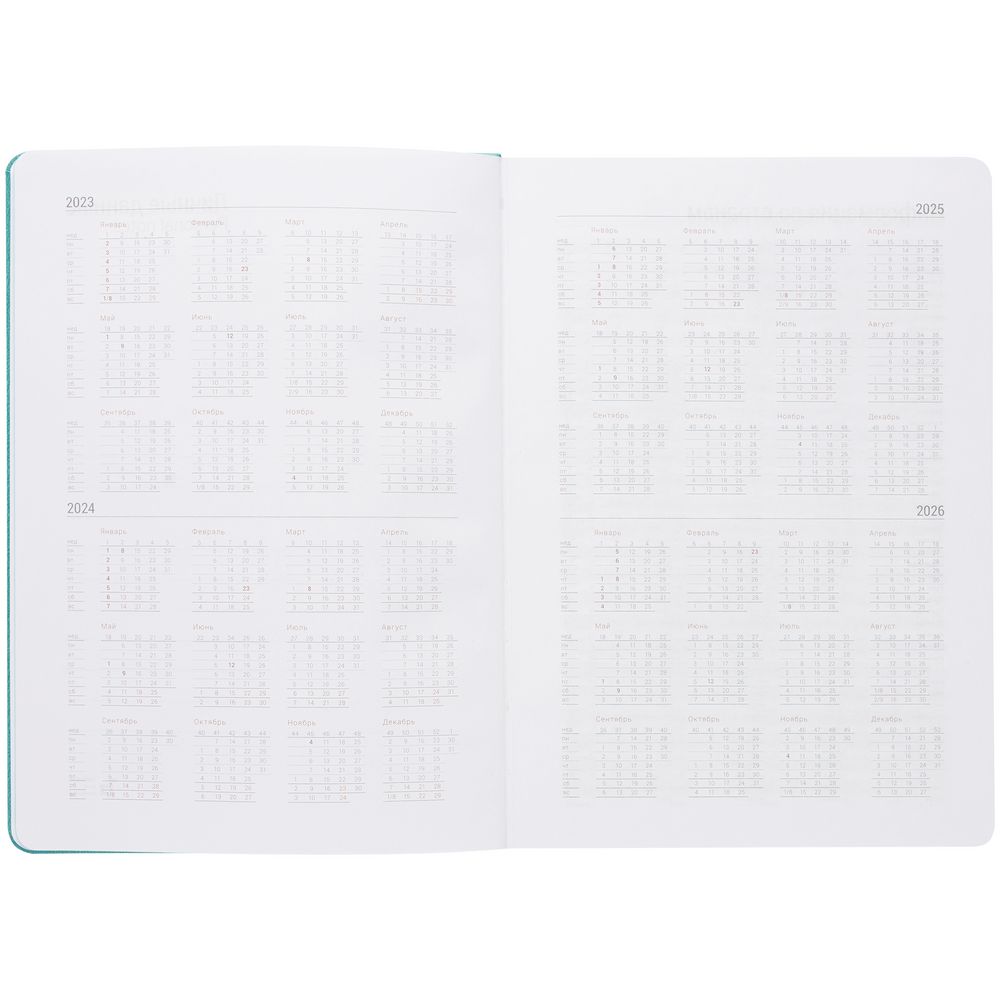 Ежедневник New Factor Metal, бирюзовый / Миниатюра WWW (1000)