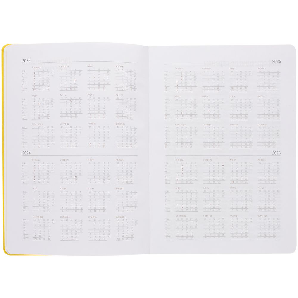 Ежедневник New Factor Metal, желтый / Миниатюра WWW (1000)