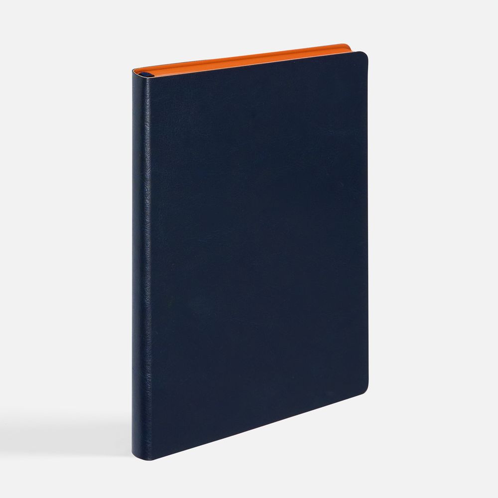 Ежедневник Doppio, недатированный, синий с оранжевым / Миниатюра WWW (1000)