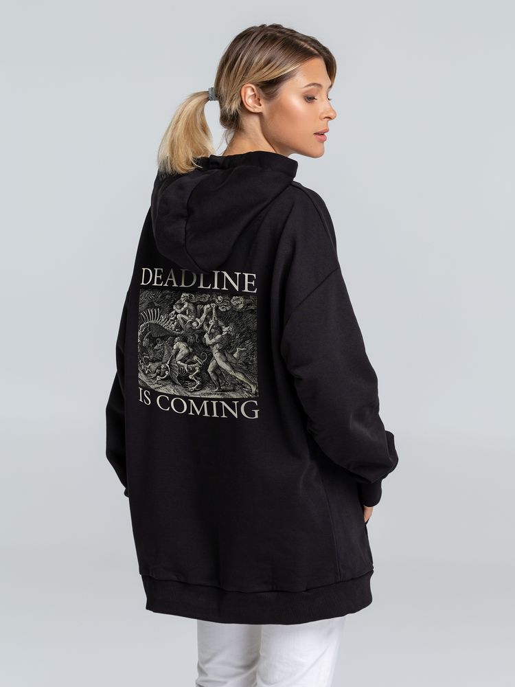 Худи оверсайз Deadline, черное / Миниатюра WWW (1000)