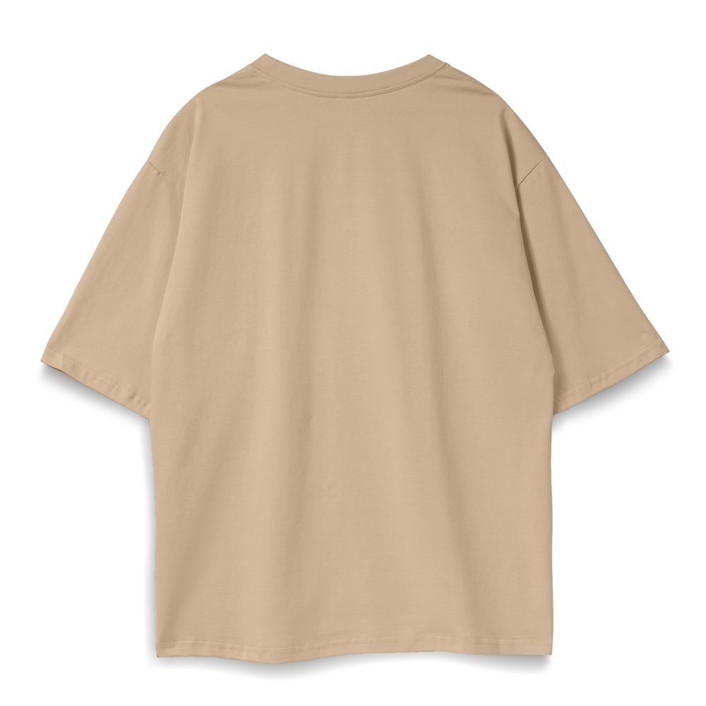 Футболка оверсайз Slope, бежевая (песочная) / Миниатюра WWW (1000)