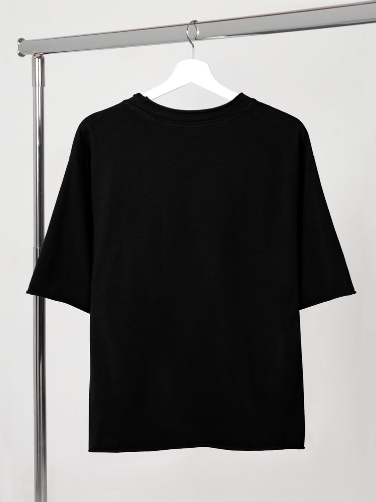 Футболка оверсайз Vozduh 2.0, черная / Миниатюра WWW (1000)