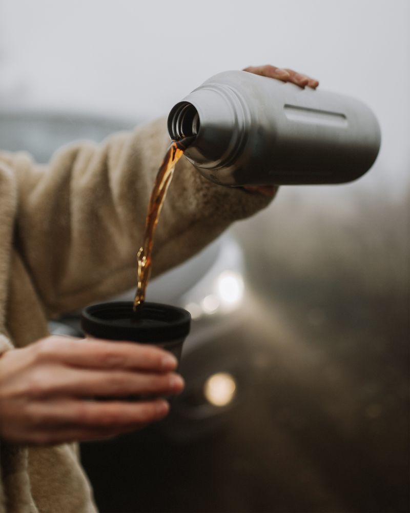 Термос Flask 1000, вакуумный, стальной матовый / Миниатюра WWW (1000)