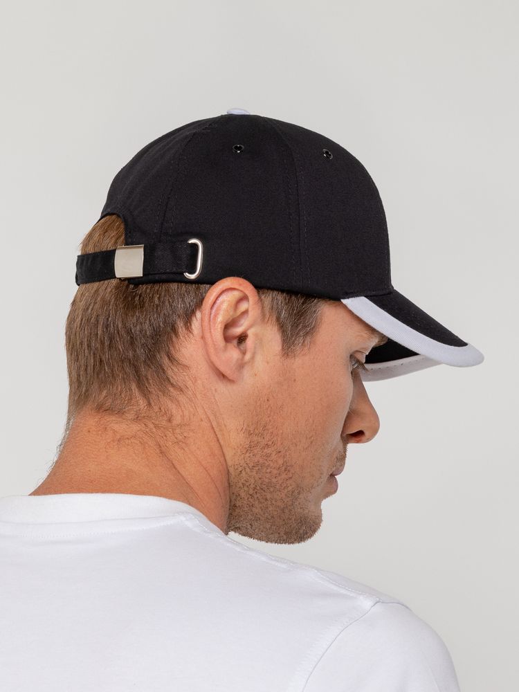 Бейсболка Honor, черная с белым кантом / Миниатюра WWW (1000)