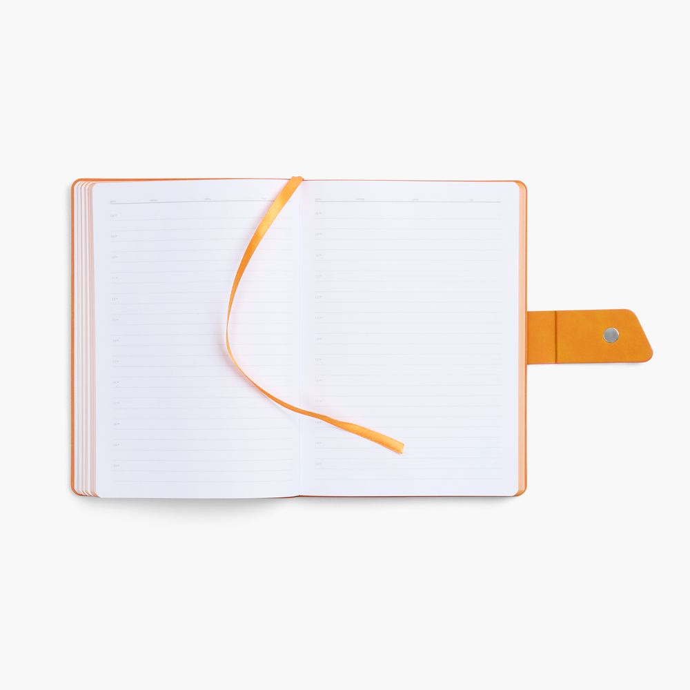 Ежедневник Boom, недатированный, черный с оранжевым / Миниатюра WWW (1000)