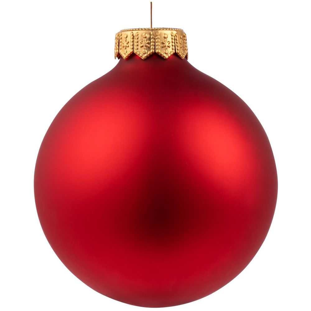 Елочный шар Gala Night Matt в коробке с тиснением, красный, 8 см / Миниатюра WWW (1000)