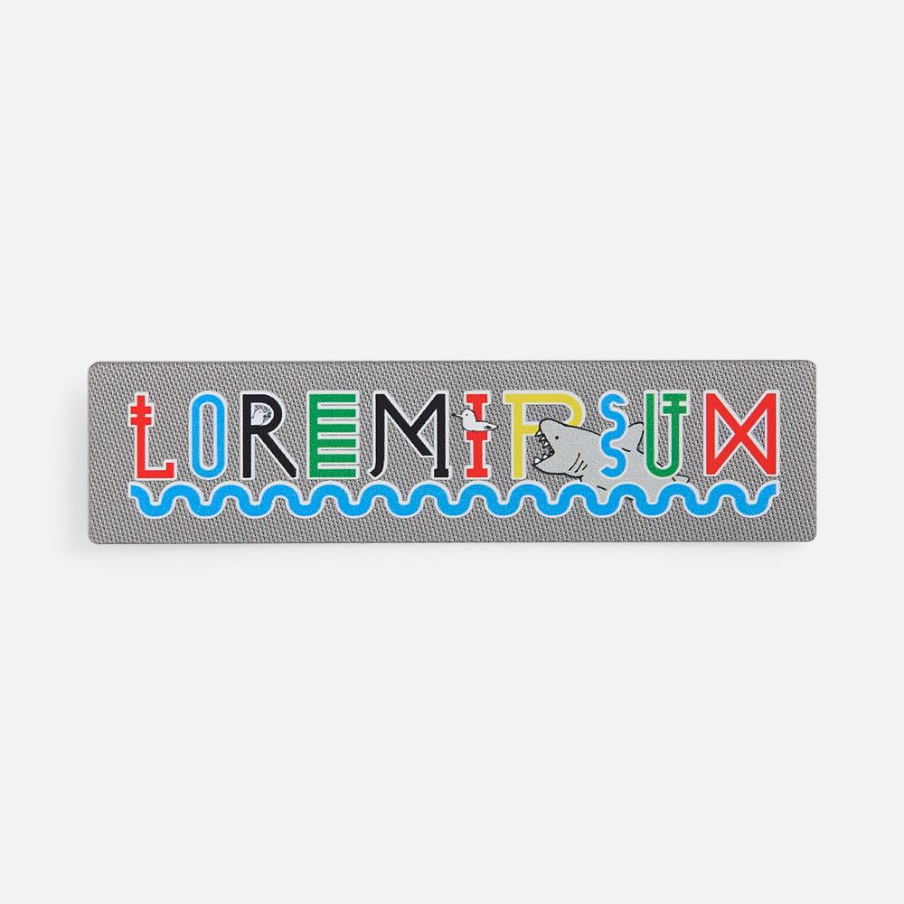 Наклейка тканевая Lunga, S, серая / Миниатюра нанесения (1000)