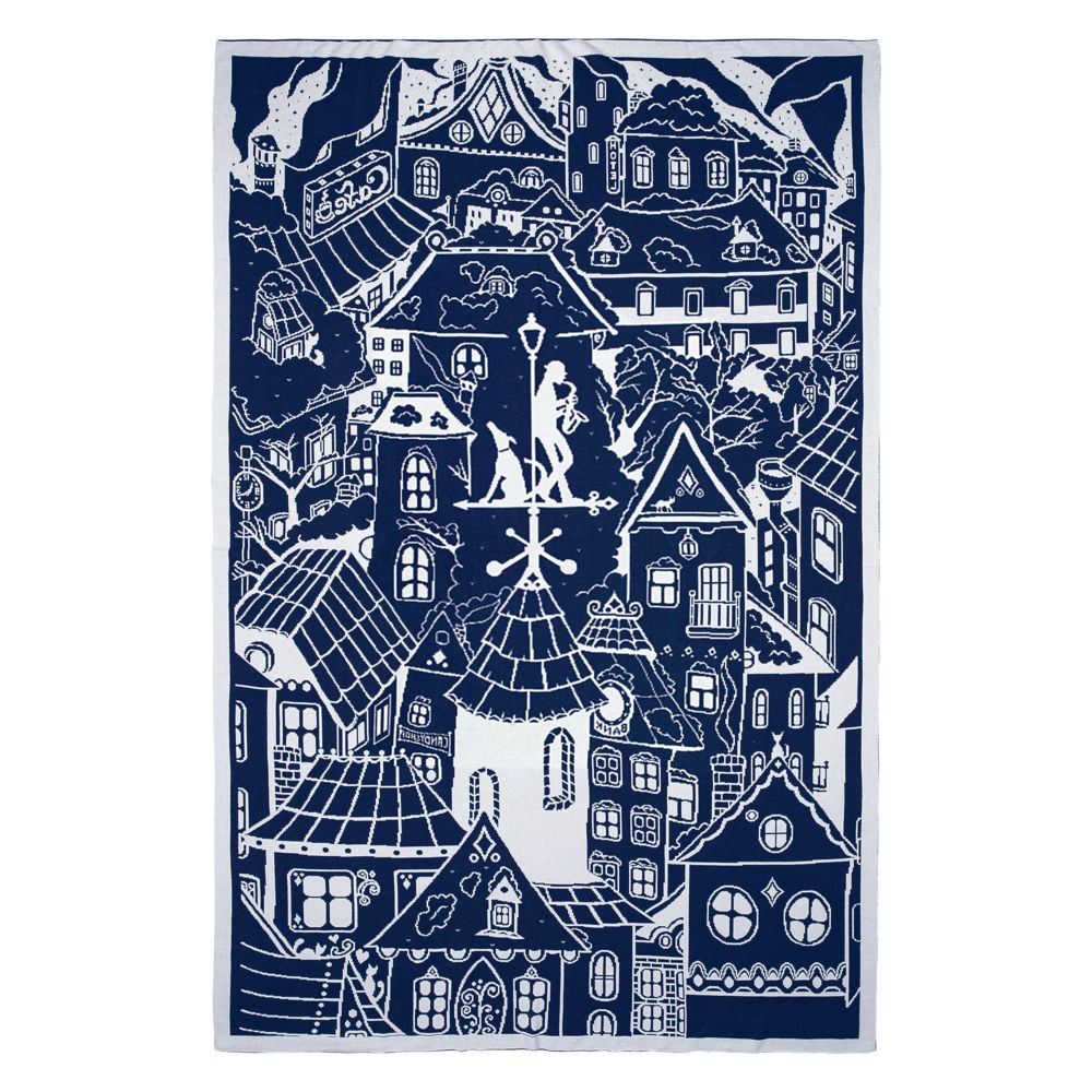 Плед на заказ Tricksy Net, 2 цвета, М, полушерсть / Миниатюра WWW (1000)