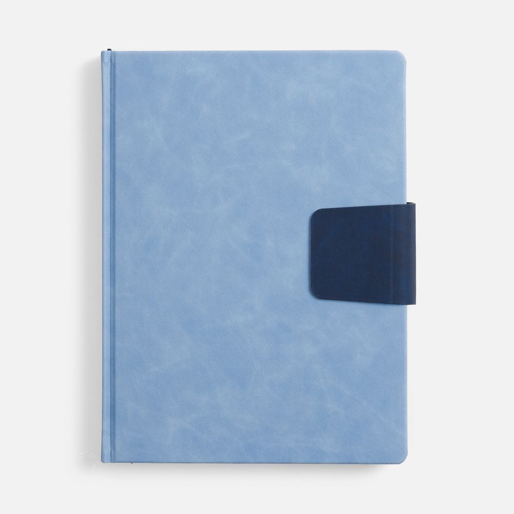 Ежедневник Grande Strap на заказ, датированный, голубой / Миниатюра WWW (1000)